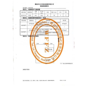 濟寧金漢斯環(huán)保材料有限公司2019年檢測報告