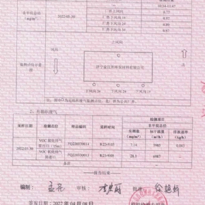 廢氣檢測(cè)報(bào)告（（2022.4.8）